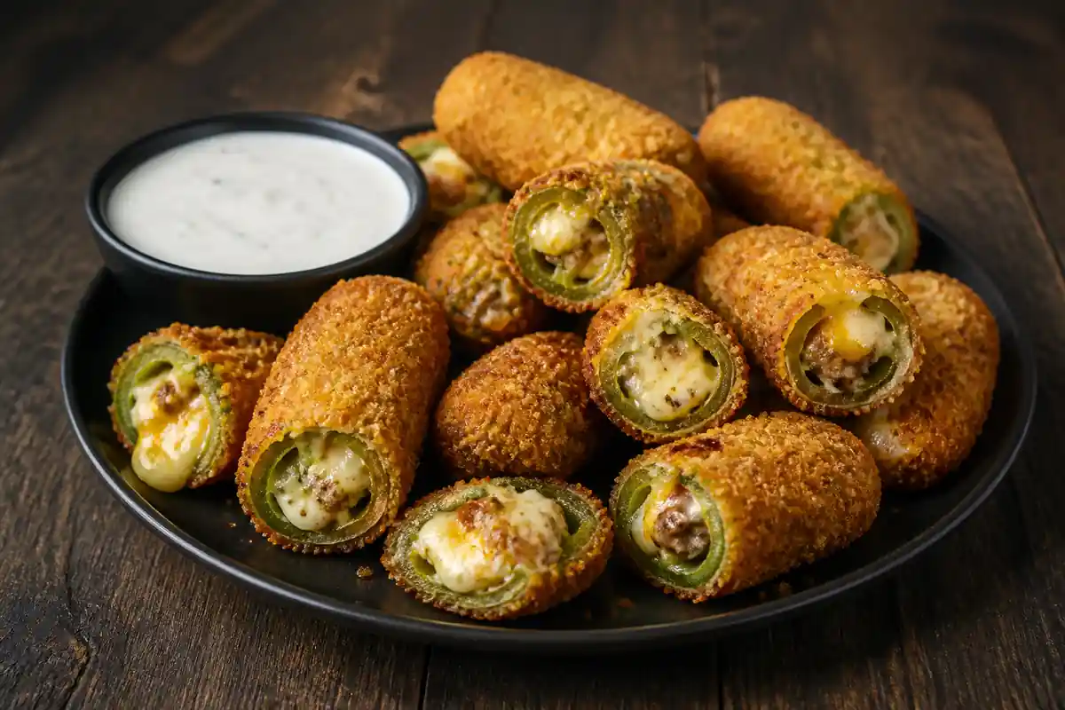 Fried jalapeno cheese appetizer bites