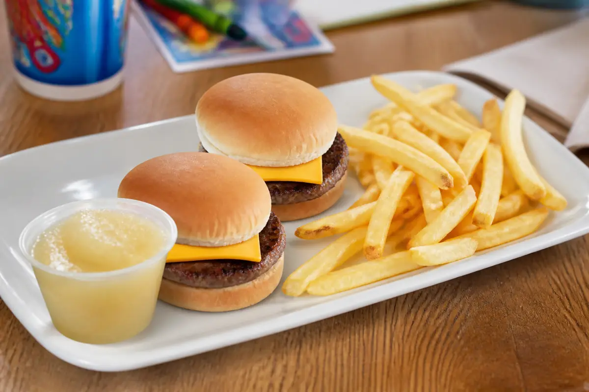 Kids meal with mini burgers