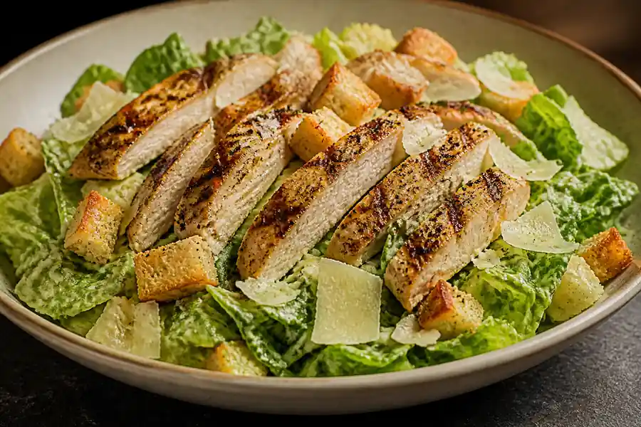 Grilled chicken Caesar salad