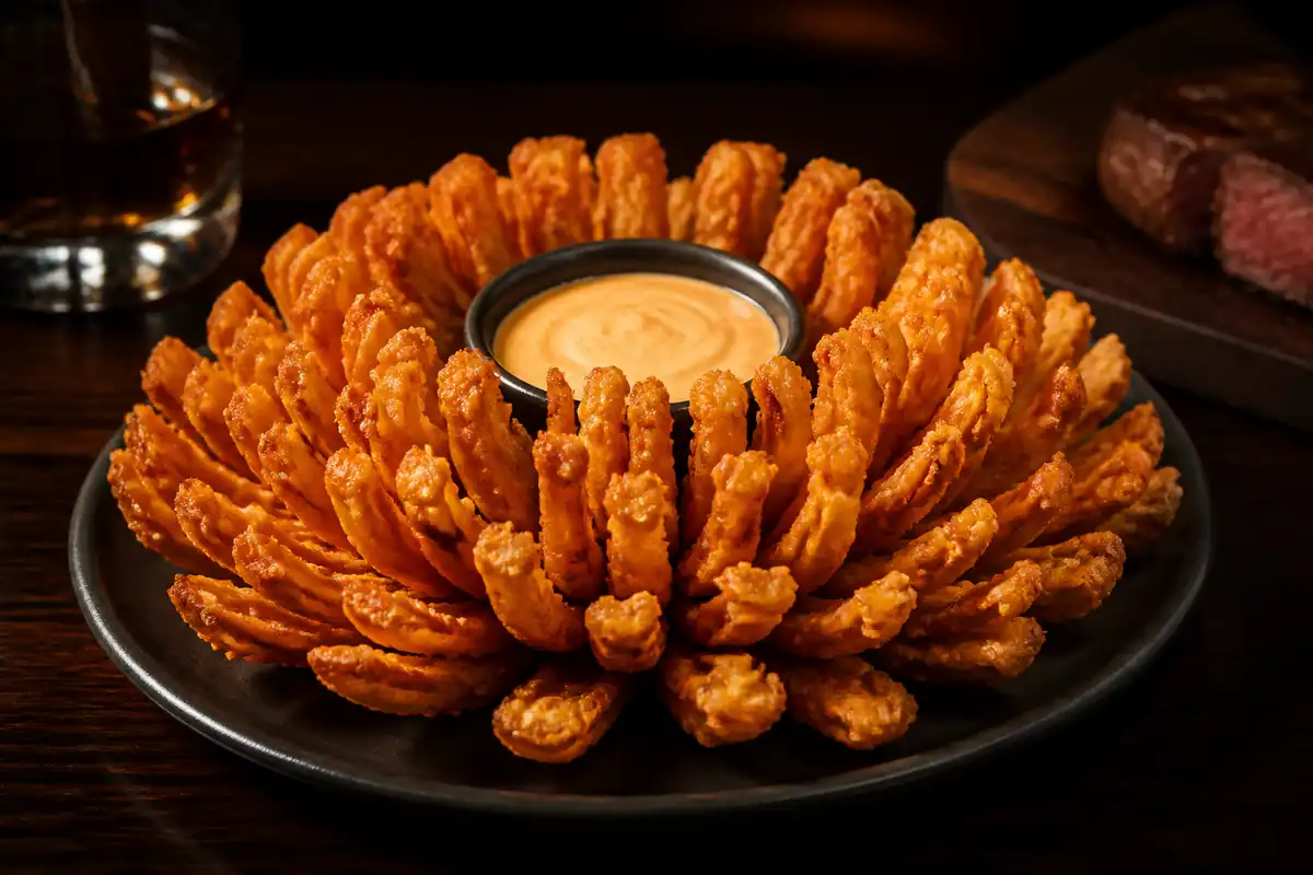 Cactus blossom style fried onion appetizer